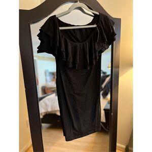 NEW Maternity Off Shoulder Ruffle Bodycon Dress S